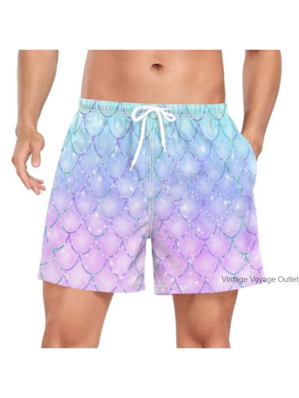 Mens Swim Trunks with Compression Liner Quick Dry 4.7" Inseam Bathing Suit